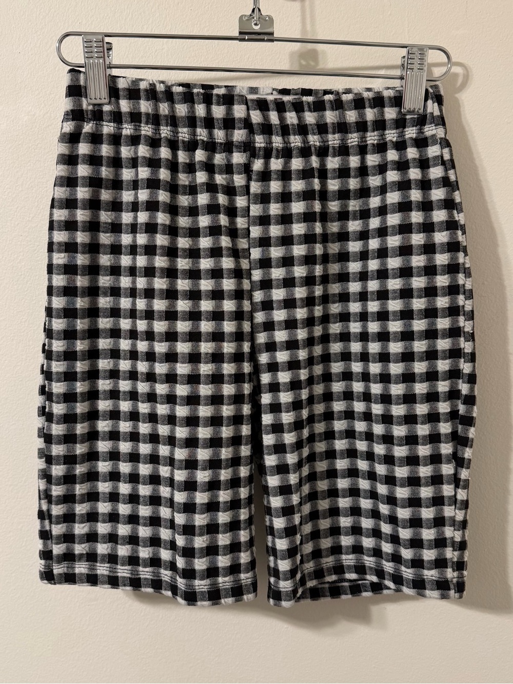 Urban Outfitters Black and White Gingham Bike Shorts